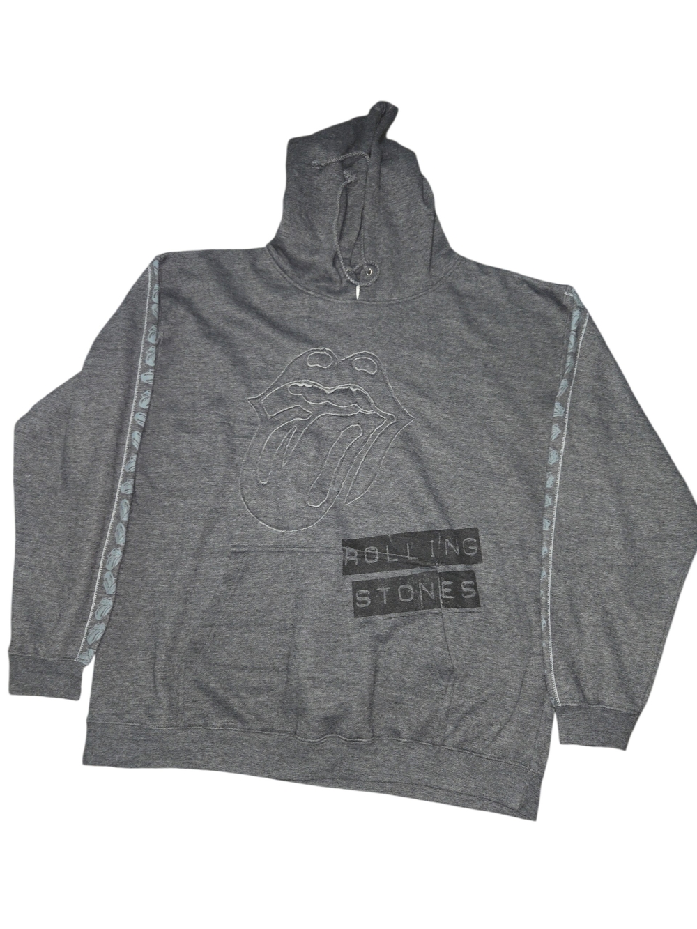 the Rolling Stones Gray Hoodie with Tongue Logo